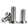 Tornillo hueco para escape acero inoxidable 316 avellanado Phillips agujero pasante paso de cable vacío hueco con agujero tornillo para máquina