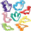 Amazon Molde de Sándwich de Dinosaurio de 41 Piezas Molde de Estampado de Frutas de Dibujos Animados Molde para Galletas Molde para Pantalones de Bolsillo