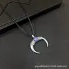 Collar Colgante Ojo del Diablo Cuerno Mitología Antigua Europea y Americana Cadena de Suéter de Venta Caliente Transfronteriza Accesorios de Comercio Exterior Al por Mayor