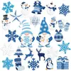 Imán de Refrigerador de Muñeco de Nieve Navideño Más Popular de Amazon Decoración de Pegatina Magnética para Refrigerador de Invierno con Papá Noel y Copo de Nieve