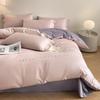 Juego de cama de algodón bordado de cuatro piezas algodón lujo ligero ropa de cama de alta gama 180x 220 funda de edredón de una pieza gorro de cama 28