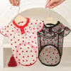 Roupas e Acessórios Personalizados de Fábrica para Cães e Gatos, Leves, Macios e Elásticos, em Formato de Coração, com Mangas Volantes de Renda para Bichon Frisé
