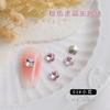 Arte de unhas com base pontuda rosa, cristal de diamante de formato especial, vidro, rosa claro, coração torto, machado, monte de coração de pêssego, broca de unha de diamante, joias atacado