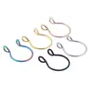 Venta Caliente Transfronteriza Anillo Doble en U Falso Piercing de Nariz Tabique Nasal Anillo de Nariz de Acero Inoxidable Anillo de Labio Moda Joyería de Perforación Transfronteriza