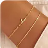 Pulsera con Iniciales Doradas A-Z Transfronteriza Ajustable Creativa Elegante Estilo Normcore Joyería a Juego Diaria para Ropa de Trabajo para Mujer
