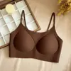 Lencería para mujer de busto pequeño, con efecto push-up para prevenir la flacidez, para realzar el busto lateral, en diseño tipo chaleco, cómoda y cálida, sin costuras y con tejido cepillado para otoño e invierno