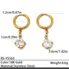 Pendientes Europeos y Americanos de Acero de Titanio con Incrustación de Circonita, Fáciles de Usar, Pendientes de Corazón de Alta Gama, Joyería Impermeable de Acero Inoxidable, Joyería Transfronteriza al por Mayor