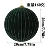 Bolas de Navidad Aterciopeladas de Tamaño Grande, Multicolor, de Forma Única, Adornos Navideños Pintados para Árbol, Bolas Decorativas para Ambiente Festivo, Personalizables