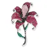 Novo broche de flor de lírio com strass estilo retrô pesado flor grande pin para acessórios de lapela de casaco formal corsage corsage