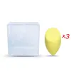 Algodón de maquillaje flocado tipo gota de agua sin látex mini huevo de maquillaje huevo de belleza mini corte oblicuo traje de esponja para polvos tipo calabaza