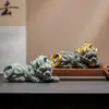 Fábrica Estilo Chino Atrae Fortuna Pixiu Arenisca Verde Estilo Chino Adornos Creativos Maceta Micro-Paisaje Acuario Decoración de Paisajismo Muebles