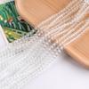 Cuentas redondas de cristal blanco con forma de hielo, 10 mm y 8 mm, para pulseras caseras hechas a mano, accesorios de joyería con cadena colgante