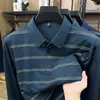 Novo conjunto masculino de duas peças para primavera e outono: camiseta de manga comprida e calça comprida para senhores de meia-idade e idosos