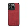 Funda trasera para teléfono con ranura para tarjeta adecuada para iPhone 18 Pro Max, Soporte magnético para Samsung S26, Protección de borde suave, Funda de cuero para Google 9