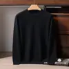 Suéter de cachemira como capa base de punto, versátil para otoño e invierno, 10 colores lisos, cachemira pura, estilo de negocios, cuello redondo, cálido, para hombre