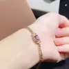 Atacado de fábrica explosões pulseira Alexander prata S925 cravejada pedra principal 4*6 vendendo Europa e Estados Unidos uma geração de cabelo