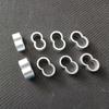 Hebilla de aluminio de 8 palabras con cuerda elástica, directa de fábrica, cable de acero, hebilla de aluminio, clip de cinta, hebilla de aluminio plana, hebilla de aluminio engrosada tipo O.