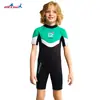 Traje de Neopreno Infantil Dive&Sail de 2.5mm, de una Pieza, Manga Corta, Cálido, para Buceo, Snorkel al Aire Libre, Vela, Surf