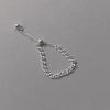 S925 Sterling Silver Sparkling Pig Nose Round Silver Bean Ring Korean Niche Stacked Chain Ring R00853