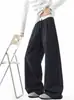 Pantalones a cuadros retro estilo americano para hombre, nuevos pantalones rectos holgados de moda 2026, pantalones deportivos casuales de pierna ancha