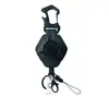 Hebilla Negra Magnética Retráctil de Alta Resistencia para Escalada Exterior con Cable de Acero Retráctil, Colgante de Pesca y Carrete para Insignias con Clip