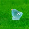 Adornos de paisaje en miniatura, pollitos amarillos pequeños que brillan en la oscuridad, decoraciones fluorescentes, manualidades creativas de resina con temática de suculentas y musgo, pequeños adornos de escritorio