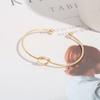 Pulseira Aberta Simples Europeia e Americana DIY Versátil Nó Vivo Nó do Amor Pulseira Joias Coreanas Pulseira Anel Feminino