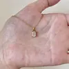 Collar con Colgante Doble de Cruz Anillo de Correr con Diamantes Completos Nuevo Estilo 2026 Lujo Ligero Estilo Exquisito Diseño de Nicho Cadena para la Clavícula Personalización