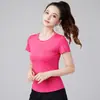 2026 Verão Secagem Rápida Manga Curta Respirável Emagrecimento Esportiva Camiseta Feminina Treinamento ao Ar Livre Corrida Top Fino
