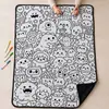 Manta de rabiscar infantil transfronteiriça feita sob medida para atividades em família pai-filho, manta de desenho DIY, manta de presente personalizada