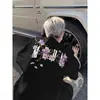 Camiseta Floral Juvenil con Hiedra para Hombres y Mujeres, Verano Moderna Estilo Americano Manga Corta Oversize High Street Algodón Puro Media Manga