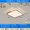 Luminária de Teto para Sala de Estar Wind Moderna Luxo Leve Cor Nogueira Cristal de Gelo Retangular Espectro Completo Luminária para Iluminação de Casa Inteira Pacote