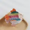 Clip de Pinza Transparente con Purpurina Descompresión Descompresión Lindo Snapper Pinza para el Cabello Quemado Pez Pequeño Niña de Dibujos Animados Tocado Pinza de Agarre