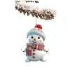 Lindo Dibujo Animado Muñeco de Nieve Navideño Colgante para Coche Decoración de Árbol de Navidad Colgante de Joyería Acrílica Navideña