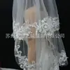 Comercio exterior al por mayor velo de novia tocado de encaje de hueso de ballena vestido de novia blanco de una sola capa