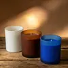 Velas aromáticas personalizadas sin humo para San Valentín, regalos de cumpleaños, vasos de vidrio esmerilado multicolor, fragancia para decoración del hogar