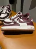Zapatos Putian Air Force One Af1 Zapatos Blancos Co-Branded Air Tenis para Hombre y Mujer Trigo Piel de Vaca de Primera Capa Zapatos Deportivos de Caña Baja