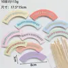 Topper Decorativo para Pastel Estilo Coreano Retro de Moda Banderín Pequeño Estilo Ins Topper para Mesa de Postres Feliz Cumpleaños