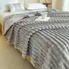 Manta de Pelo de Coelho, Manta de Flanela, Manta Grossa de Fleece Coral, Manta para Cochilo no Escritório, Manta para Ar Condicionado, Manta para Ar Condicionado de Escritório