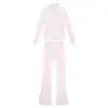 [En Stock] Conjunto de Pantalones Acampanados y Chaqueta de Forro Polar, Abrigo de Manga Larga para Mujer de Corte Ajustado, Ropa Deportiva Elástica para Yoga