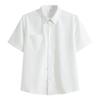 Camisa JK de verano para mujer, nueva, estilo universitario japonés, básica, de color sólido, holgada, combinable, para estudiantes, camisa de manga corta