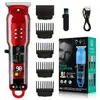 Cortapelos Digital con Pantalla LCD Transparente Transfronterizo para Uso en Salón, Recortadora de Cabello Eléctrica para Tallado y Estilismo, Afeitadora de Cabello Recargable para Uso en Casa