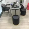 Taburete Redondo Simple, Taburete Pequeño de Cuero, Sofá de Sala de Estar, Taburete Bajo, Taburete de Cuero, Taburete para Té, Vestidor de Maquillaje, Taburete para Cambiar Zapatos, Otros Adultos