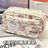 Bolsa de Dolor Linda Bolsa para Lápices de Gran Capacidad Bolsa de Colección Grande Estudiantes de Secundaria y Preparatoria Escuela Primaria Corazón de Niña Bolsa Multifuncional para Papelería Estilo Coreano