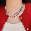 Collar de Pez con Cuentas de Cristal Simple de Alta Gama para Mujer Retro Ligero Lujoso Moderno Elegante Combinable Cadena para el Cuello Cadena Clavicular