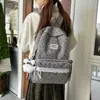 Mochila de Pana para Mujer, Estilo Coreano Ins Simple Casual para Estudiantes, Mochila Pequeña Ligera para Niña Linda