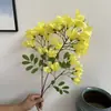 Jacaranda Simulado Venta al por Mayor Plantas Verdes de Ingeniería Flores Falsas Ramas Decorativas Patio Lila Accesorios para Fotografía de Bodas Azul y Morado