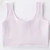 Ropa interior para el periodo de desarrollo de niñas, algodón puro, chaleco de estudiante, acanalado, doble capa, transpirable, tubo para pubertad, sujetador para niñas y niños