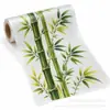 Impresión UV Transfronteriza Película de Vidrio Esmerilado Patrón Decorativo de Hoja de Bambú Pegatina para Ventana Venta al por Mayor