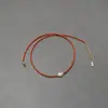 Collar de Ágata Roja Natural del Sur y Perla de Agua Dulce, Cadena de Clavícula de Lujo Ligero de Nicho para Mujer, Cadena de Cuello de Perlas de Arroz Ultra Fina de Alta Gama